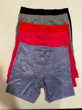 SPANX “Skinny Britches” Shapewear in Red, Lavender, and Hot Pink